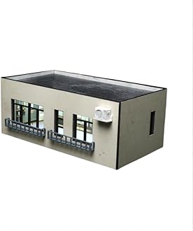 1:64 LED Building Block Scene Simulation Model, Diorama Stackable Residential Building Model Scene, Illuminated Car Model Collection for Office Or Living Room, Ideal Toy (A)