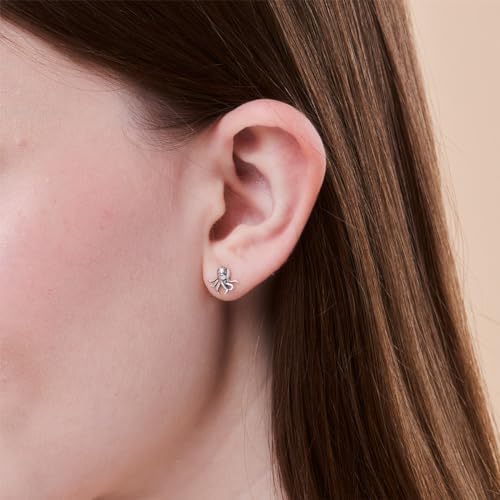 Boma Jewelry Sterling Silver Cute Octopus Stud Earrings2
