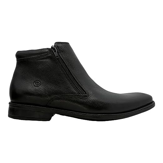 Bota Masculina Anatomic Gel Rústico Social Couro Floater Troy 9209 - Preto