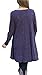 Floral Find Women Long Sleeve Blouse Layered Scoop Neck Tunic Loose Fit Top, PURPLE, MED