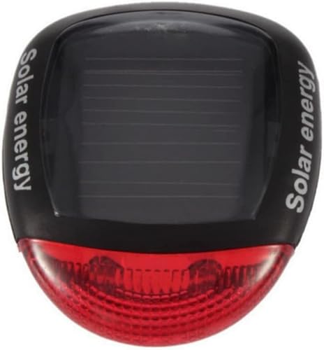 anso Luz trasera LED con energía solar intermitente luz trasera bicicleta bicicleta lámpara seguridad 2 LED reflector