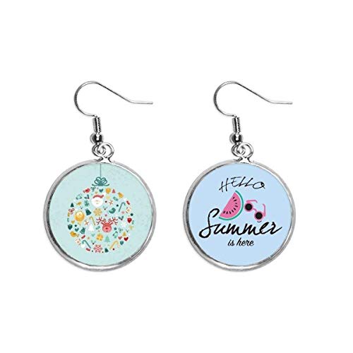 Pendientes de Navidad con reno y Papá Noel para regalar a amigas