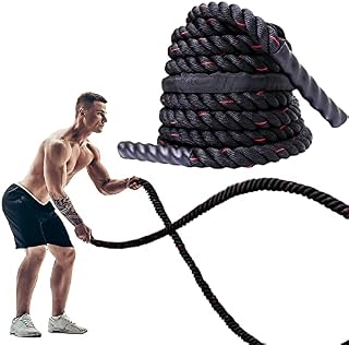 PROIRON 9M /12M Battle Ropes, Battling Rope for Fitness Training Gym, Heavy Exercise Ropes 38mm, Undulation Rope for Strength Workout
