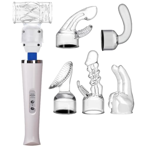 NUHUi 6X Massage Head Attachments Accessories Come with A Large Size Massager for Grown-ups Adjustable Speeds