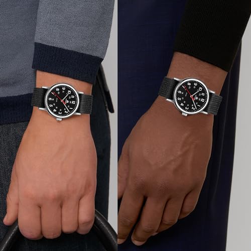Image of LN LENQIN Mens Watches Unisex Military Sport Nylon Strap Stylish Luminous Fashion Analog Quartz Watch for Men Waterproof Army Tactical Casual Wristwatch