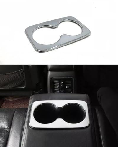 Accesorio para Jeep Grand Cherokee 2011-2021 portavasos trasero ABS cromo miniatura 1