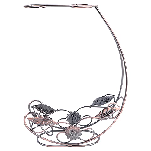 Soporte elegante de hierro para botellas y copas de vino miniatura 1
