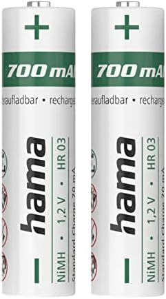HAMA | Pilas AAA Recargables (para Teléfonos Inalámbricos, Tamaño...