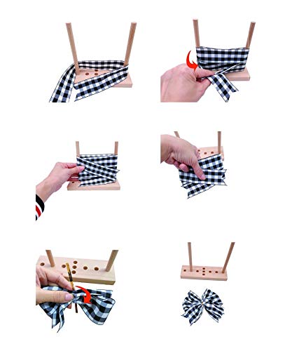 ISTOYO Easy Bow Maker for Ribbon and Wreaths, Easy Ribbon Bow Craft Tool for Christmas Gifts, Halloween Decoration, Greeting Cards, Wreaths and Fall Decor