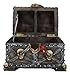 Gifts & Decors Ebros Large Caribbean Pirate Marauder Skull With Criss Cross Blades Treasure Chest Box Jewelry Box Figurine 7.25