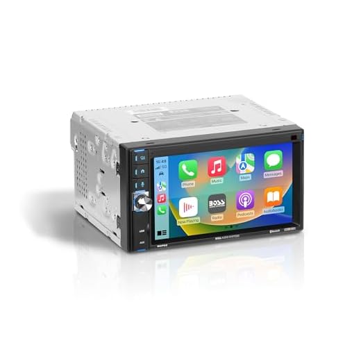 BOSS Audio Systems BCP62 Car Audio Stereo System - Apple CarPlay, 6.2 Inch Double Din, Capacitive Touchscreen, Bluetooth Audio and Calling Head Unit, USB, No CD Player, Radio Receiver, for Amplifier