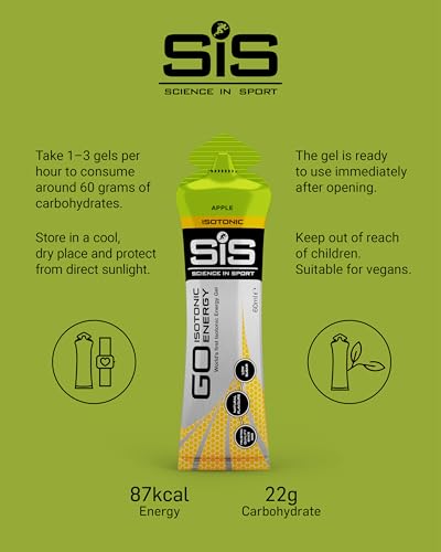Science In Sport Go Isotonic Energy Gel 30 X 60Ml Apple – Fast-Acting – Vegan – Formulation With 22G Of Carbohydrates, A Great Source Of Energy - 4