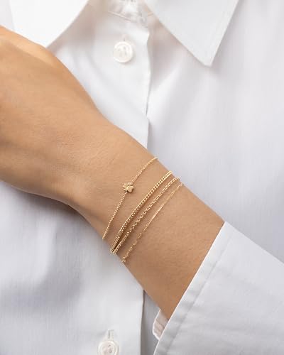 14K Gold Tiny Paw Bracelet, 5mm3