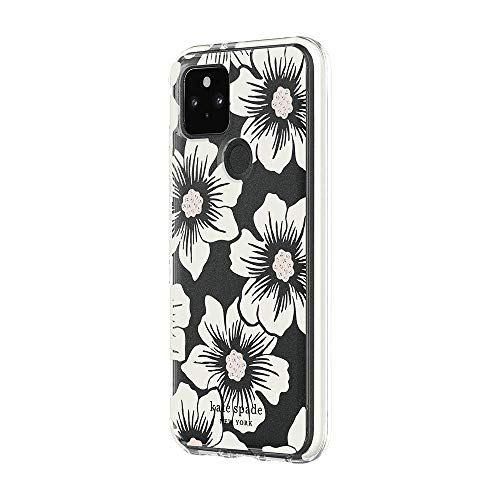 Kate Spade Defensive Hardshell Case for Google Pixel 5 - Hollyhock Floral Clear