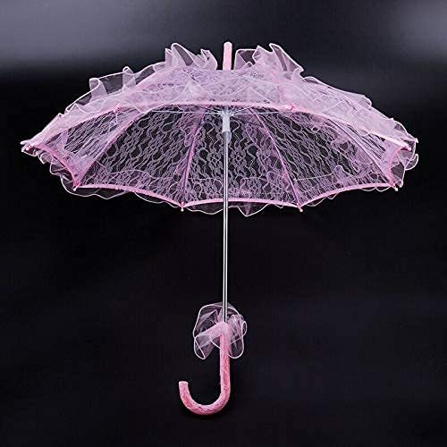 Ubersweet® Imported Bride Handmade Flower Girls Battenburg Lace Parasol Wedding Party Sun Umbre J2O1_25702