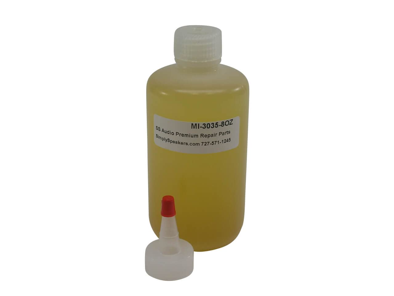 MI-3035-8oz: Speaker Adhesive, Clear, 8 OZ. Bottle