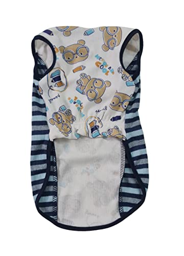 Pickorruchos Malha Estampada Para Cães Azul - Tamanho 00