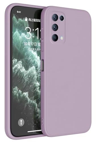 Topme Funda para OPPO Find X3 Lite/OPPO Reno5 5G (6.43' Inches) Carcasa Caja Case Estuche, Funda Protectora de Piel de Silicona TPU - Hierba púrpura