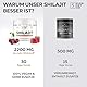Shilajit Gummies für Männer & Frauen - 2200mg - 90 Kirsche Gummis mit Löwenmähne, Reishi, Chaga & Cordyceps - Shilajit aus dem Himalaja für Energie & Vitalität