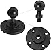 LUORNG 1 Set Universal Ball Head Mount 17mm Base with Self-Tapping Screws Mounting Ball Metal for Connecting Camera Tripod Connectors Wall Outdoor Desktop Fixed Base