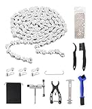 Amazon Cartlant 6 7 8 Speed Mountain Road Bike Chain 116 Links and Bicycle Chains Removal Tool, Chain Cleaner Brush 3 Pairs Quick Link Splitter Breaker Plier Wear Checker Repair Kit for MTB Bikes Racing Cycling #ad