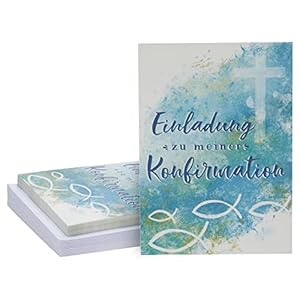 Paper Junkie CHGYI Einladungskarten Konfirmation 24 Stück