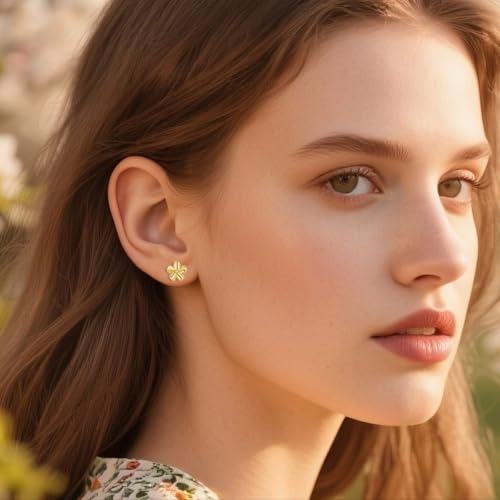 SLUYNZ Solid 925 Sterling Silver Flower Earrings Stud for Women Teens Plumeria Flower Stud Earrings Spring3