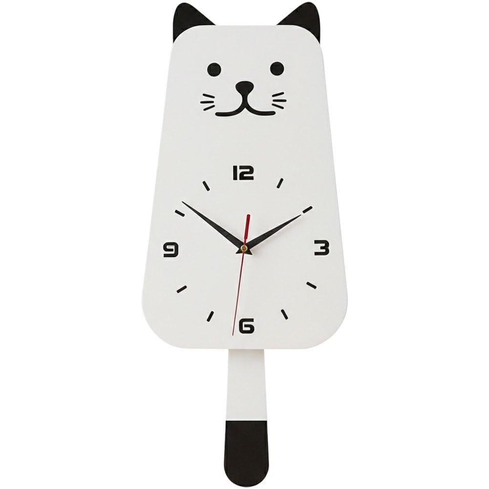 Horloge murale silencieuse à quartz avec balancier pour salon