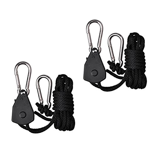 Cabides de corda de crescimento Serenable 2 pares para pendurar refletores e luminárias, filtros de