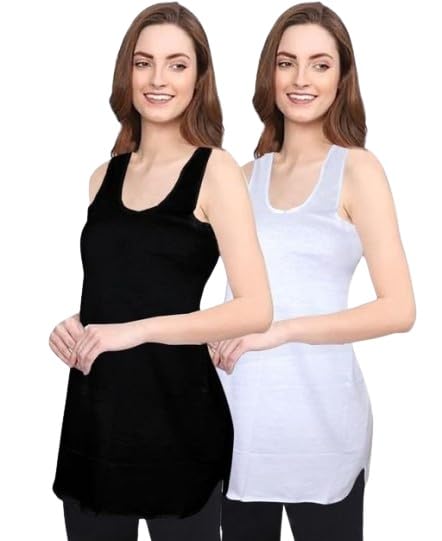 Women's Pack of 2 Solid Colour Folder Slip Camisoles SetComfortable, Breathable, Lightweight, Skin Friendly-image-33