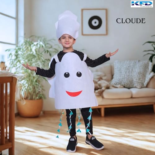 Image of Kaku Fancy Dresses Nature Costume for Kids - Star, Sun, Moon, Cloud, Water Drop, Rainbow for Boys & Girls - Annual Function /Theme Party /Stage Shows /Competition