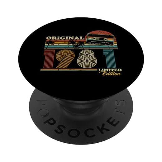 1981 Vintage Cumpleaños Retro Edición Limitada Hombres Mujer PopSockets PopGrip Intercambiable