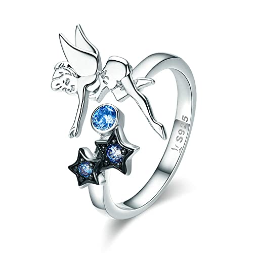Boucles d'oreilles fée femme argent 925 sterling metal prenieux pendantes