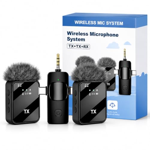 Image of F11 Wireless Mini Clip Microphone with Receiver for Type-C & Micro USB Phones, Camera & Laptop, Portable Plug & Play Recording Mic for Vlogging, YouTube, Live Streaming, Zoom & Online Classes