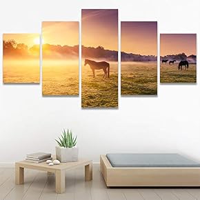 SIGNWIN 5 Panel Canvas Wall Art Modern Art...