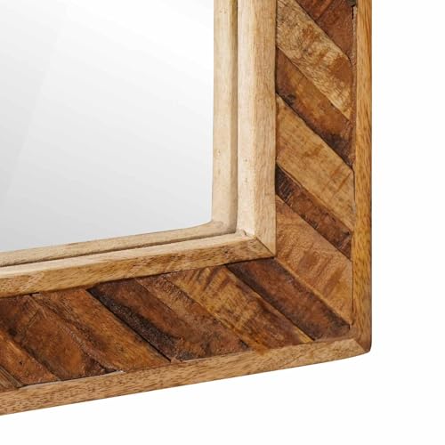 Miroir mural marron 70x50 cm en verre clair Mangloder - 5