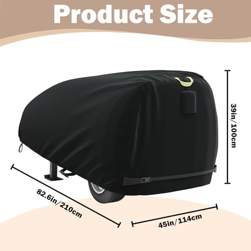 Abdeckung für Holzspalter,wasserdicht, strapazierfähig,für 15–40 Tonnen Gas- oder Elektroholzspalter 210*114*100CM Allwetterschutz, regen-, schnee-, wind- und UV-beständig – Schwarz