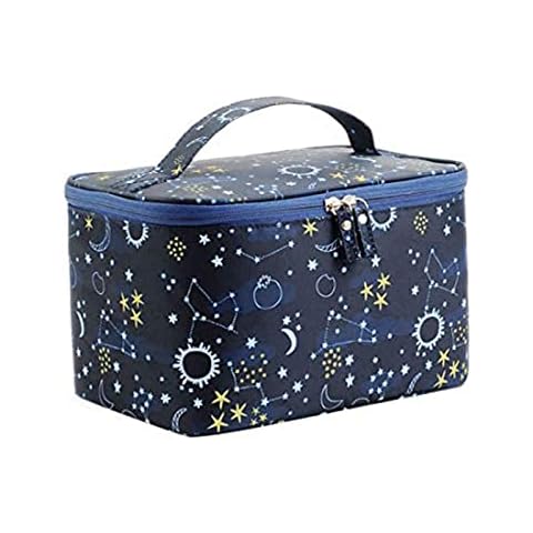 L&FY Makeup Bag For Women, Girls Portable Cosmetic Bags with Large Capacity Travel Makeup Organizer For Makeup Brush,Toiletries,Skincare Proudcts (Galaxy) Cover