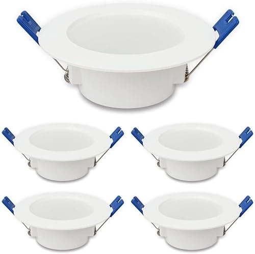 HynJGih 5 Pack LED Recessed Ceiling Lights Downlight Lighting 3000K/4000K/6000K Selectable Wafer Light(6w,6000K)