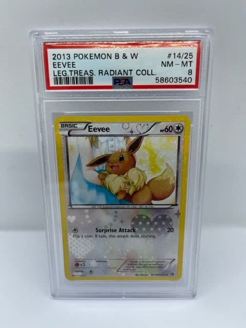 Eevee RC14/RC25 PSA 8 Graded Common Pokemon Card (2013 Pokemon B & W) +  TitanCards® Toploader: Amazon.de: Toys