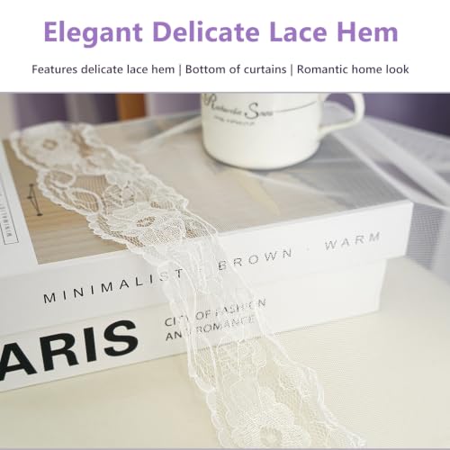Image of 2 Panels Purple Blackout Curtains 52x84 Inches- Double Layer Lace Grommet for Bedroom, Nursery, Kids Room