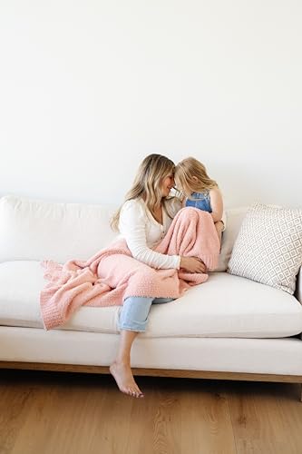Image of Saranoni Bamboni Baby Blanket | Luxury Plush Super Soft Blanket | Breathable Comfy Blankets for Kids and Teens | Peach - 40 inch x 60 inch