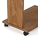 M&T Displays Dark Wood Plywood Stand up Floor-Standing Podium Lectern for Speaker with Poster Fast Microphone Slot Storage Shelf and 4 Locking Caster Wheels Conference Table 45 inch Height Beechwood