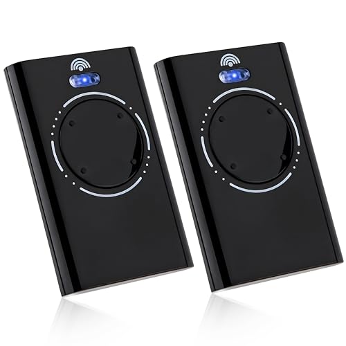AKVF Lot de 2 Télécommande Portail Compatible avec XT4 868 SLH LR, XT4 868 SLH, XT2 868 SLH LR, XT2 868 SLH, Fréquence 868 MHz, 4 Canaux Noir