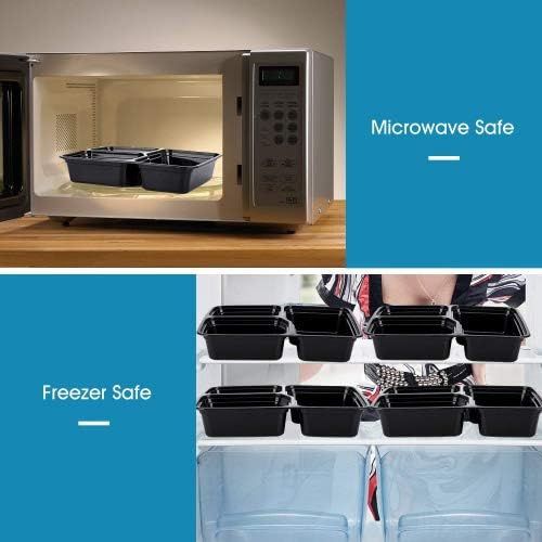 Meal Prep Containers, 10 Pack Premium Quality Meal Prep Plastic Microwavable Food Containers for adults (BPA free Food Grade/Freezer/Dishwasher Safe) (advanced)
