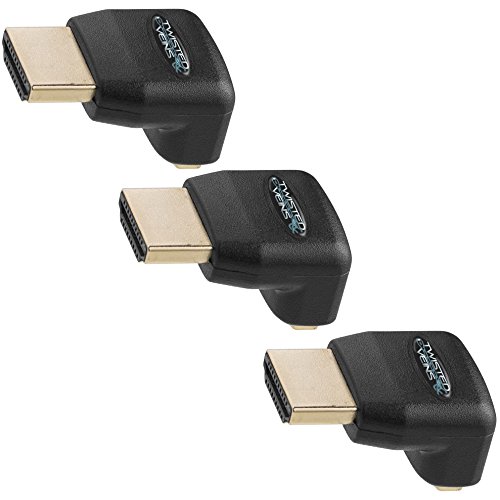 Image of HDMI 90 Degree, 180-Pack (60 3-Packs), Right Angle Adapters /Connectors, Supports HDMI 2.0b 4K 60hz HDR