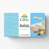 Little Caria Traditional Halvah | Plain | 15.2 ounces | Vegan, Gluten-free Mediterranean Dessert