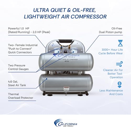 California Air Tools CAT-4610S Twin Tank Compressor
