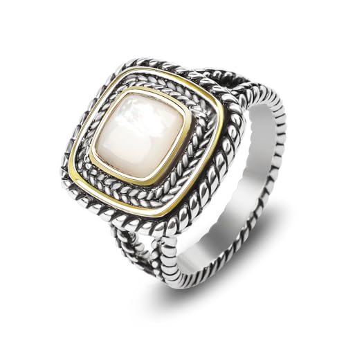 Designer Inspired Two Tone Statement Rings for Women 18K Gold Plated Fashion Brand Engagement Wedding Ring