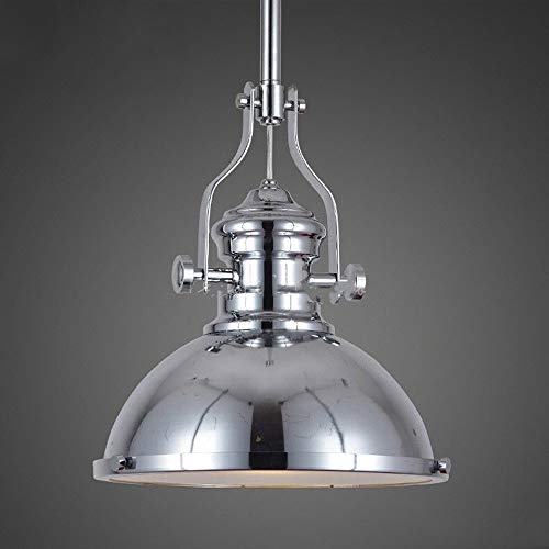 Lámpara colgante E27 de granero industrial vintage en metal negro para techo de isla